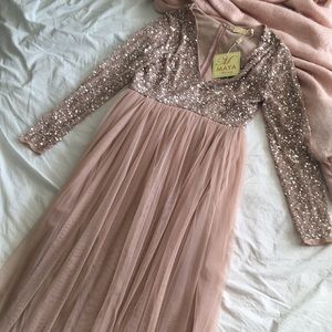 ASOS maya maternity sequin and tulle dress size 6